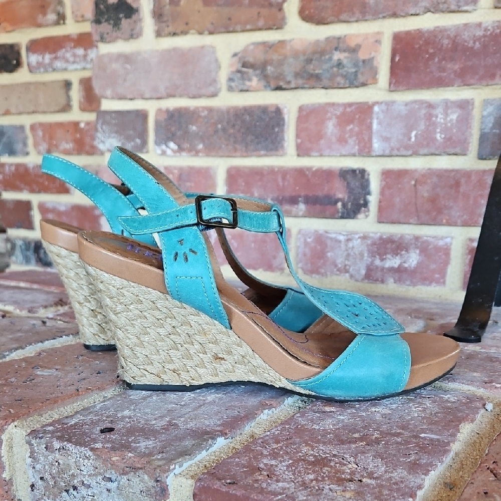 Indigo By Clarks Espadrille Wedge Size 10